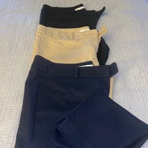 Three pairs of loft capris